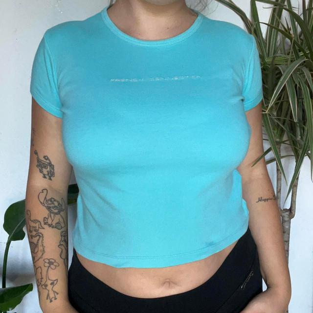 French Connection Women's Crop top - Blue/Green - S on Productcaster.