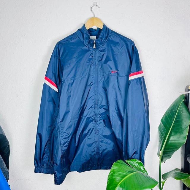 Nike Men's Lightweight Jacket - Navy/Red - XL on Productcaster.