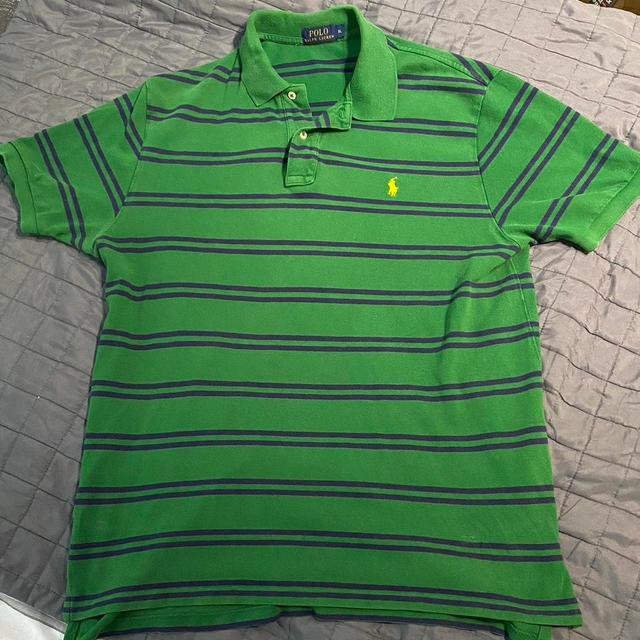 Polo Ralph Lauren Men's Polo shirt - Green/Purple - XL on Productcaster.