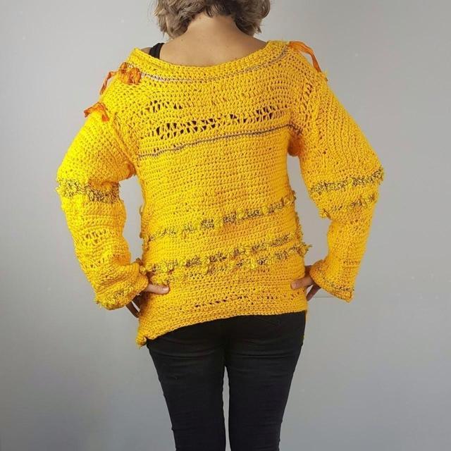 Handmade Women's Jumper - Yellow - L on Productcaster.