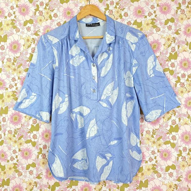 Vintage Women's Blouse - Blue - S on Productcaster.