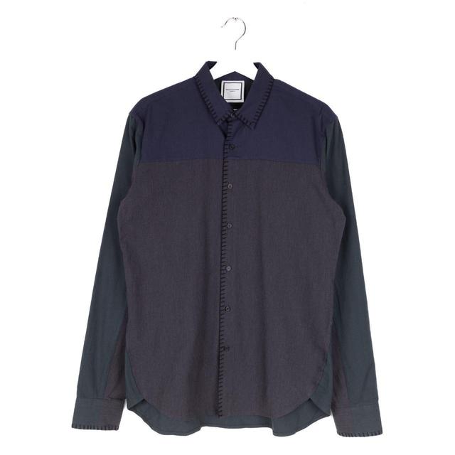 Wooyoungmi Men's Shirt - Grey/Black - M on Productcaster.