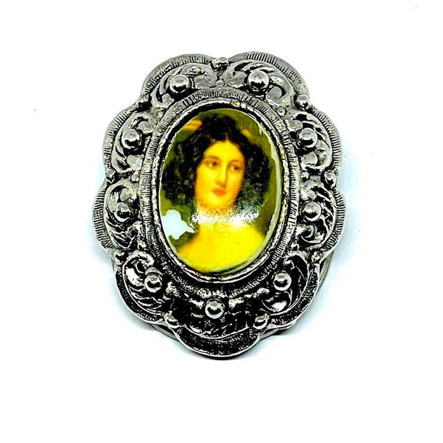 Vintage Women's Brooch - Silver/Multi on Productcaster.