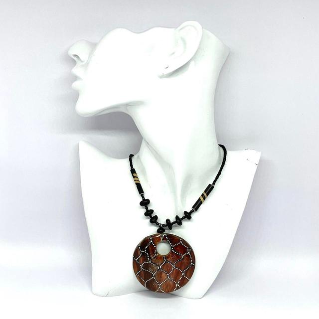 Vintage Women's Necklace - Brown/Multi on Productcaster.