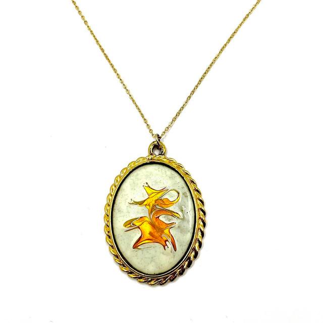 Vintage Women's Necklace - Gold/Multi on Productcaster.