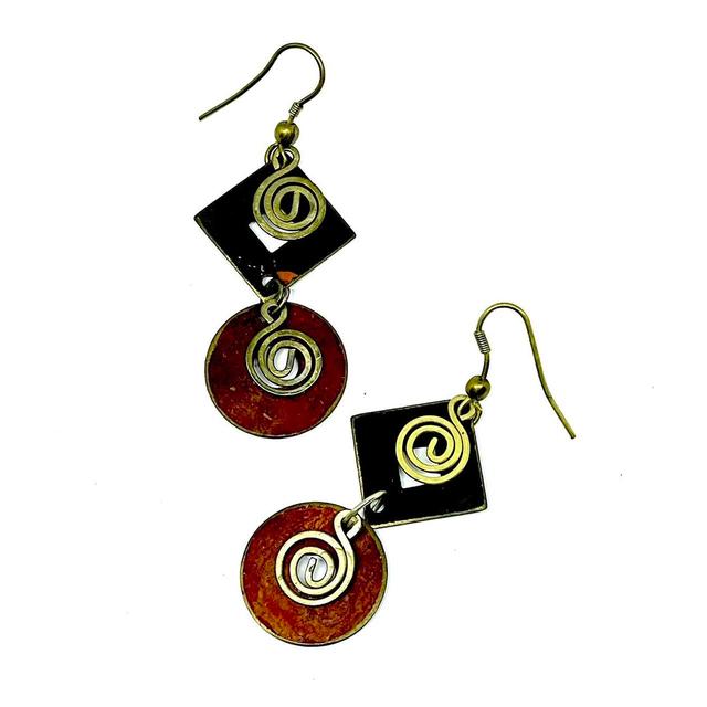 Vintage Women's Earrings - Multi on Productcaster.