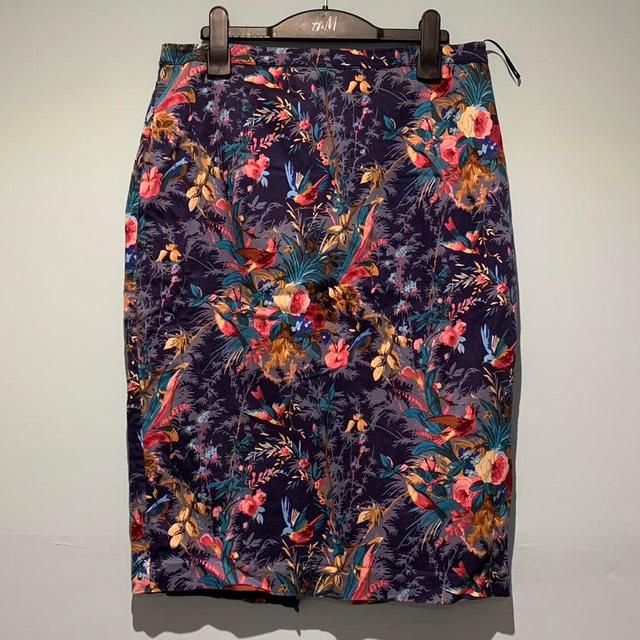 Oasis Women's Midi Skirt - Purple/Multi - UK 10 on Productcaster.