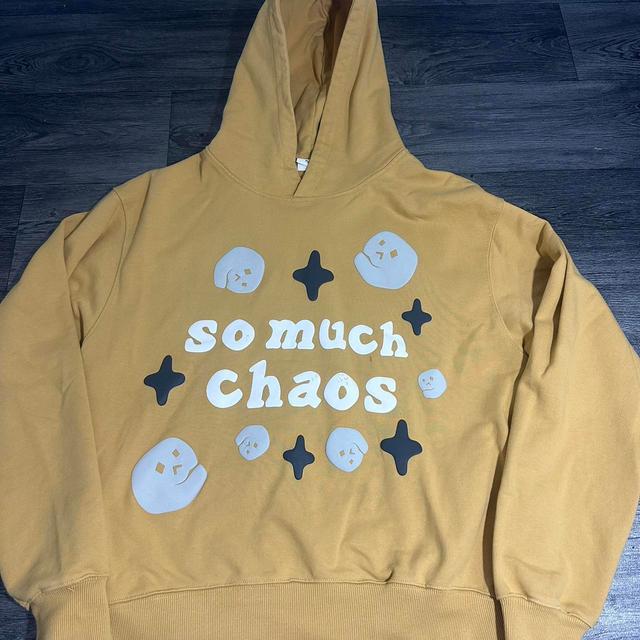 Chaos Men's Hoodie - Yellow/Tan - M on Productcaster.