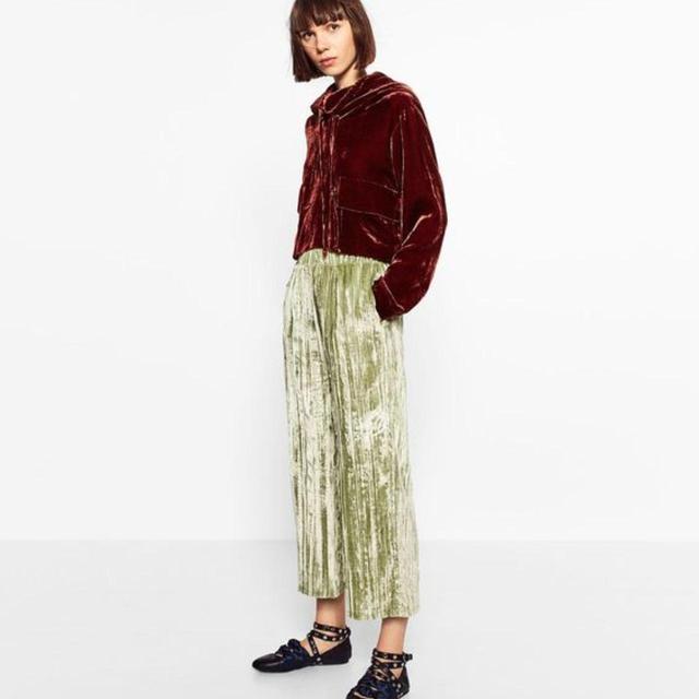 Zara Women's Trousers - Green - S on Productcaster.