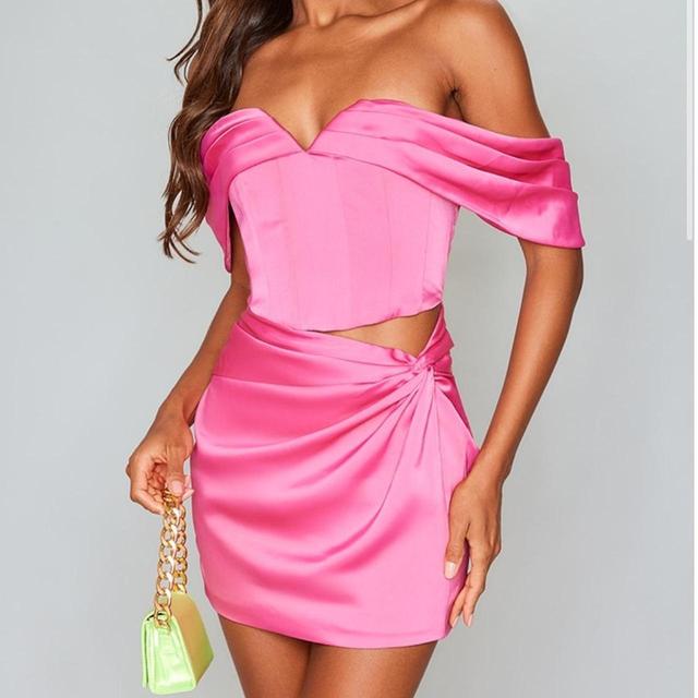 PrettyLittleThing Women's Mini Dress - Pink - 8 on Productcaster.