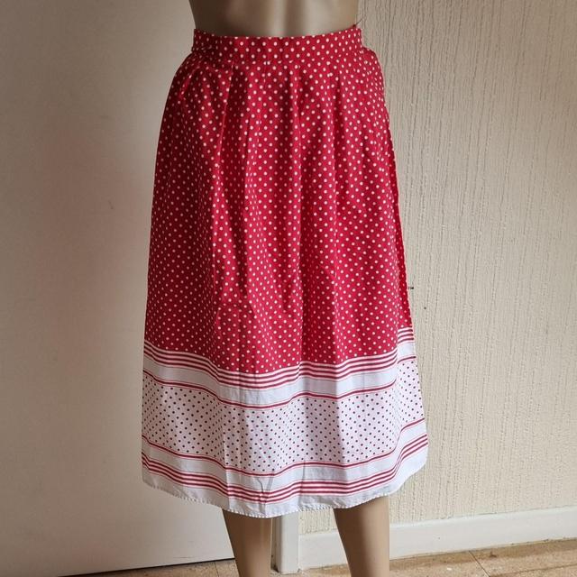 St Michael Women's Midi Skirt - White/Red - UK 6 on Productcaster.