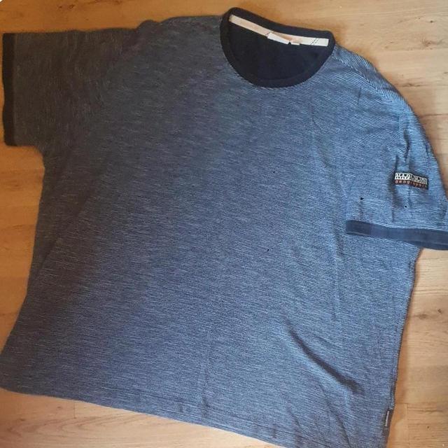 Napapijri Men's T-shirt - Grey/Navy - 3XL on Productcaster.