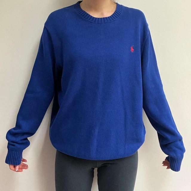 Ralph Lauren Men's Jumper - Blue - L on Productcaster.