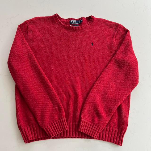 Ralph Lauren Men's Jumper - Red - M on Productcaster.