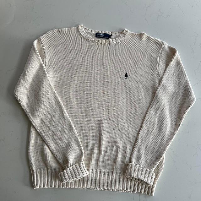 Ralph Lauren Men's Jumper - Cream - S on Productcaster.