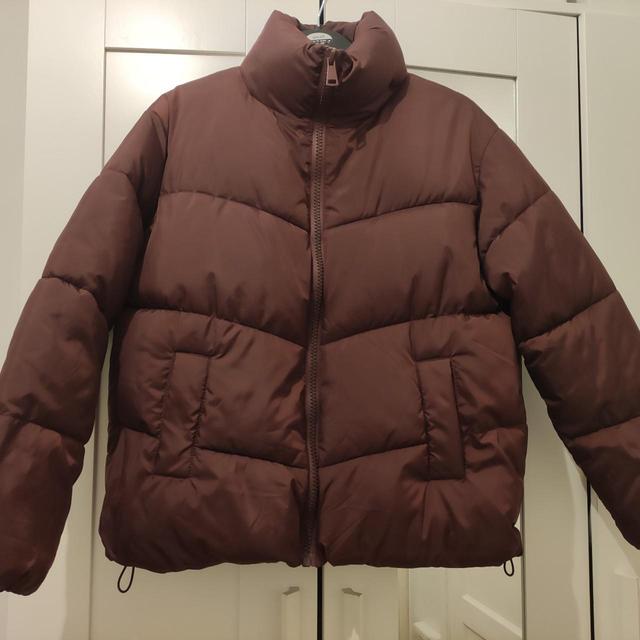 New Look Women's Puffer - Brown/Burgundy - UK 6 on Productcaster.