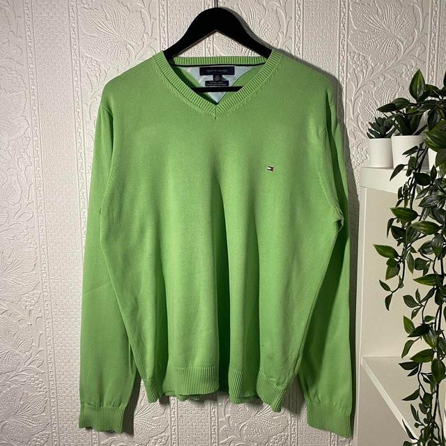 Tommy Hilfiger Men's Sweatshirt - Green - L on Productcaster.