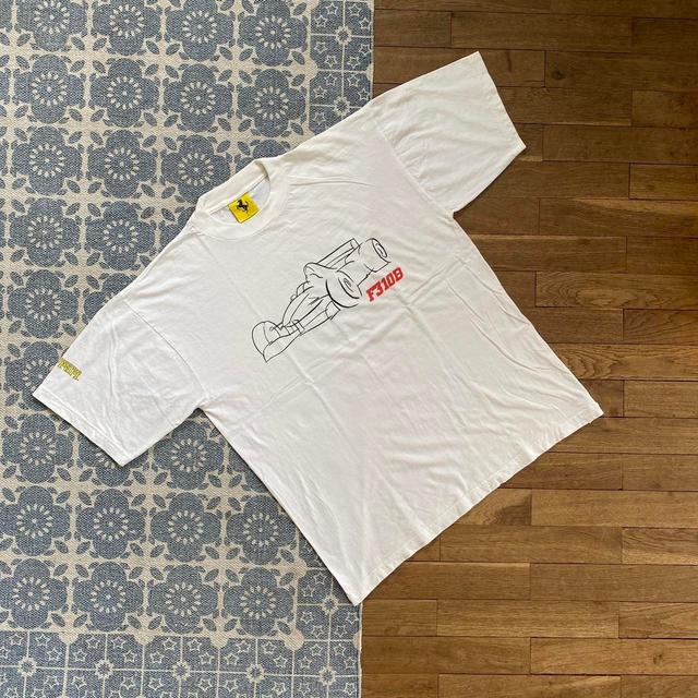 Ferrari Men's T-shirt - White - XL on Productcaster.