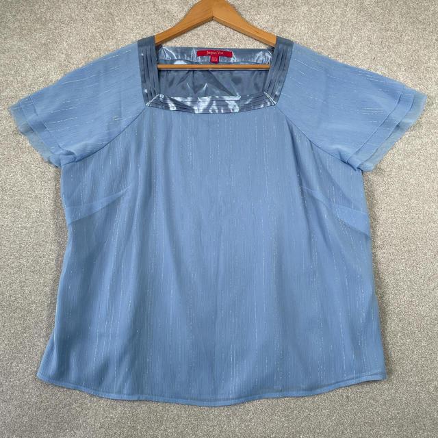 Jacques Vert Women's Top - Blue - 22 on Productcaster.