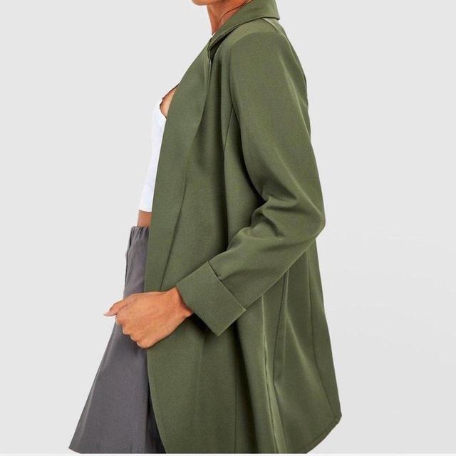 Stradivarius Women's Blazer Jacket - Green/Khaki - S on Productcaster.