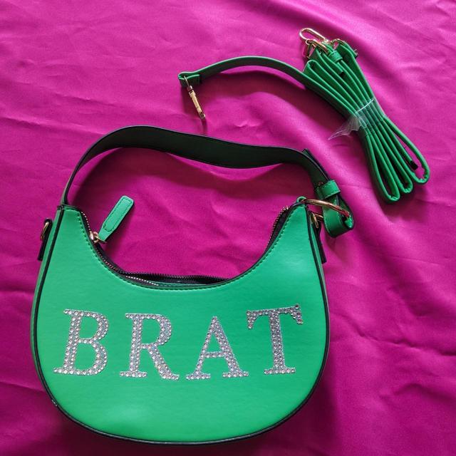 Preloved Women's Party Bag - Green/Silver on Productcaster.