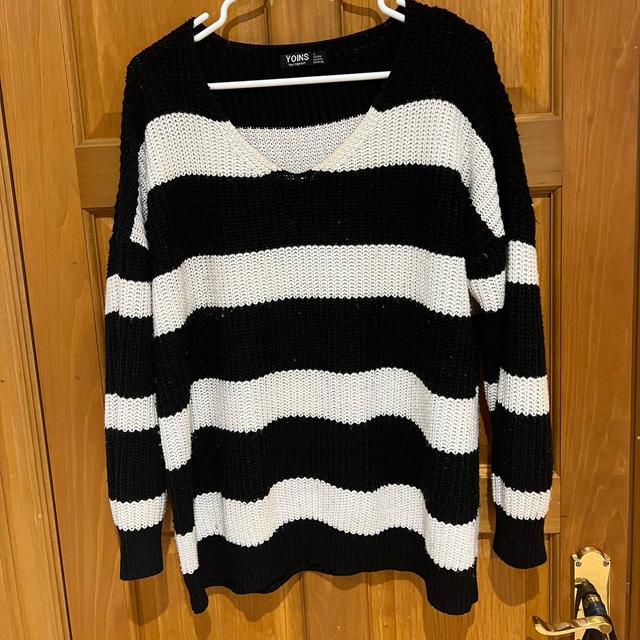 Women's Jumper - Black/White - S on Productcaster.