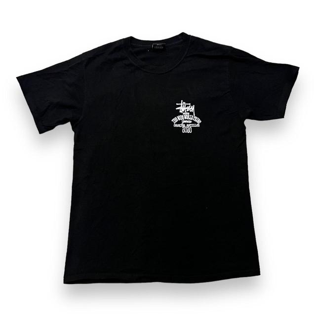 Stüssy Men's T-shirt - Black/White - M on Productcaster.