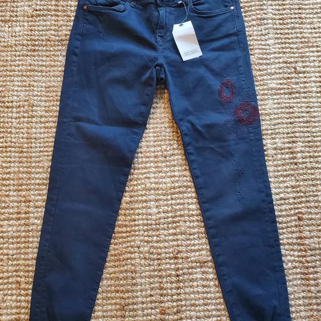 Zara Women's Jeans - Burgundy - UK 10 on Productcaster.