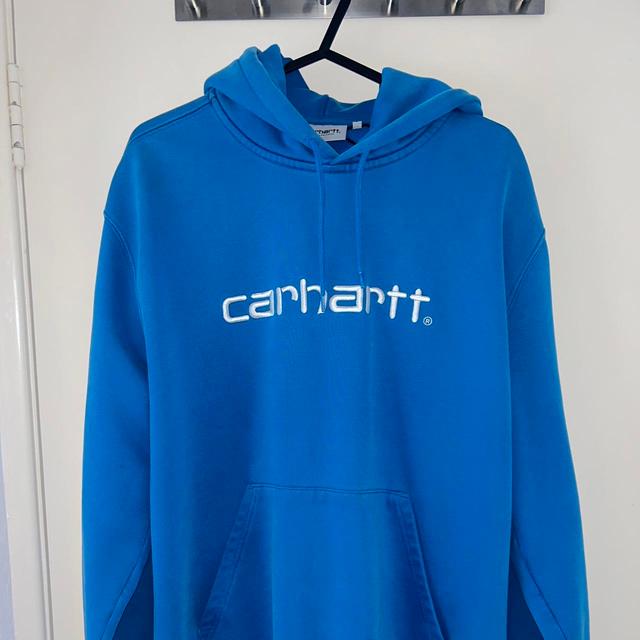 Carhartt WIP Men's Hoodie - Blue - L on Productcaster.