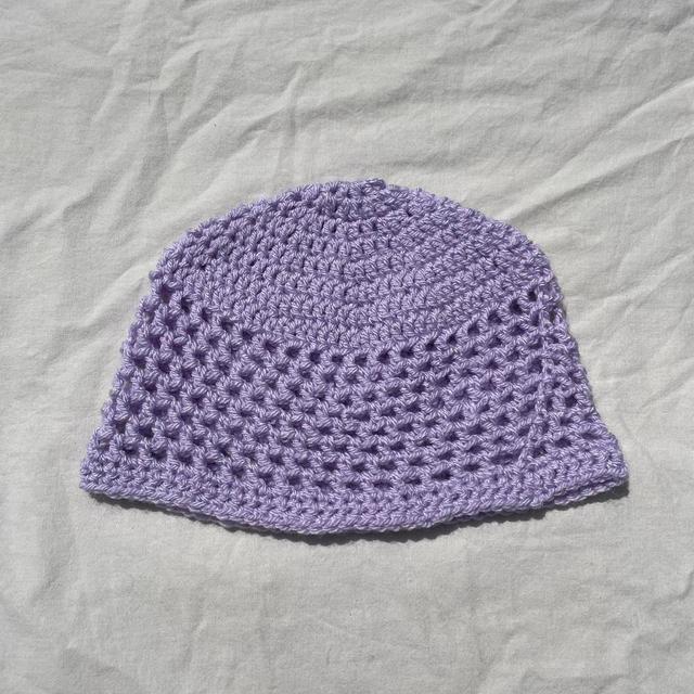 Handmade Women's Beanies - Purple on Productcaster.