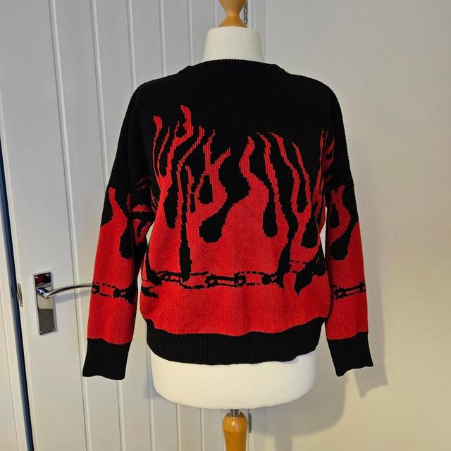 Women's Jumper - Black/Red - 12 on Productcaster.