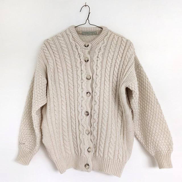 Vintage American Women's Cardigan - White/Cream - 8 on Productcaster.