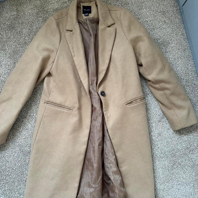 New Look Women's Coat - Tan/Cream - UK 10 on Productcaster.