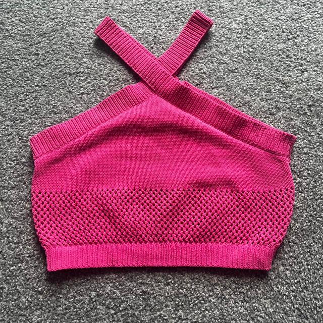 Zara Women's Crop top - Pink - S on Productcaster.