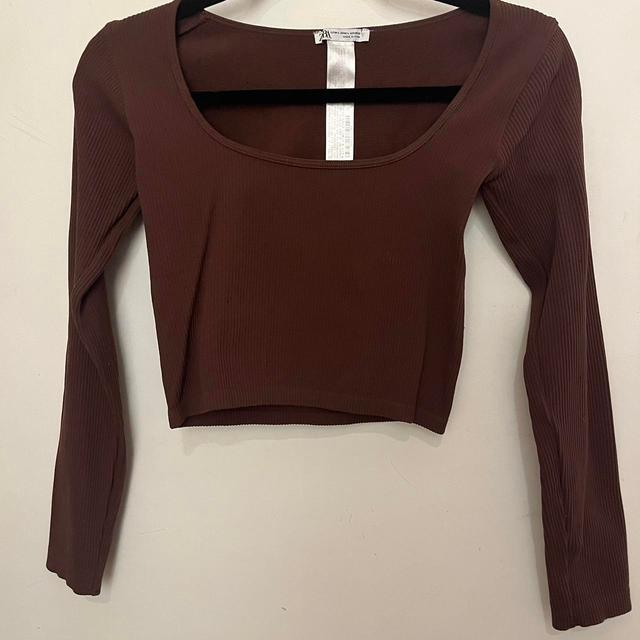 Zara Women's Crop top - Brown - 12 on Productcaster.