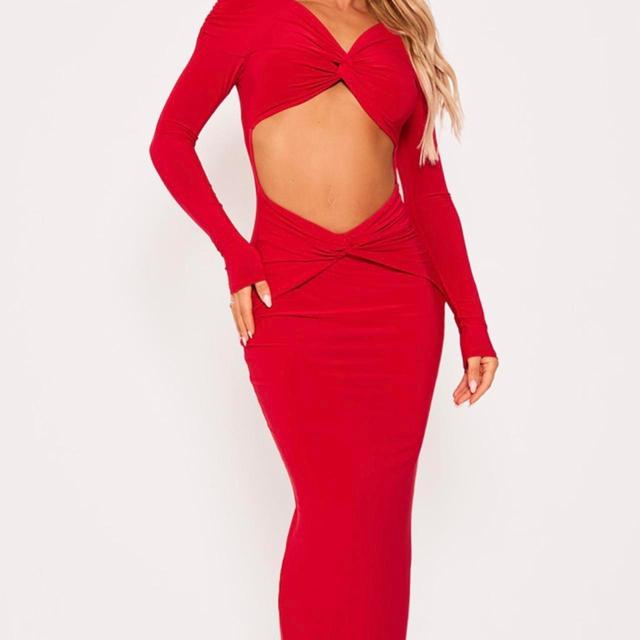 PrettyLittleThing Women's Bodycon Dress - Red - 8 on Productcaster.