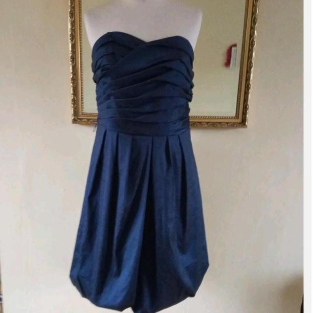 Vintage Women's Party Dress - Navy - 14 on Productcaster.