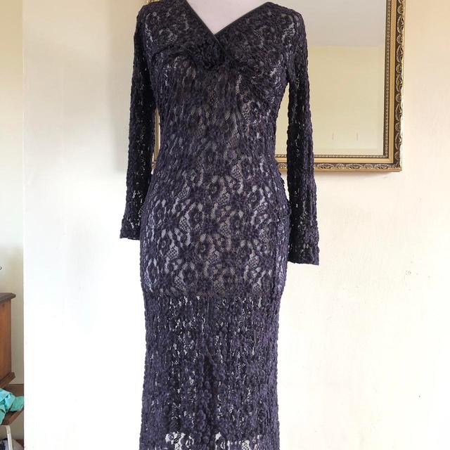 Preloved Women's Party Dress - Purple/Black - M on Productcaster.