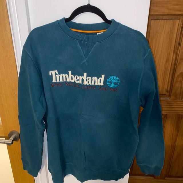 Timberland Men's Sweatshirt - Blue/Green - M on Productcaster.