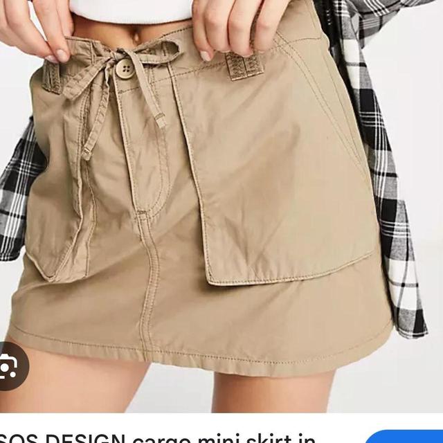 ASOS Design Women's Skirt - Khaki - UK 10 on Productcaster.