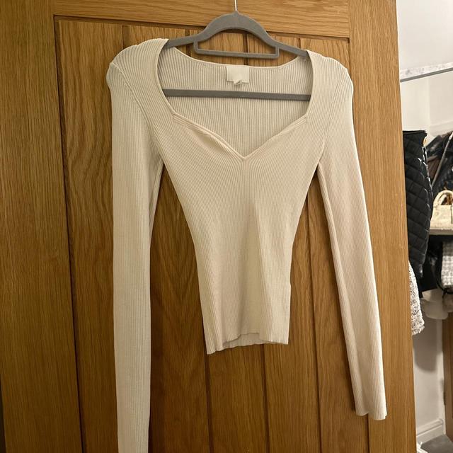 H&M Women's Top - Cream - XS on Productcaster.