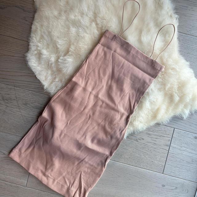 Zara Women's Bodycon Dress - Pink/Tan - S on Productcaster.