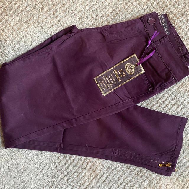 Deadstock Women's Skinny Jeans - Purple/Gold - UK 10 on Productcaster.