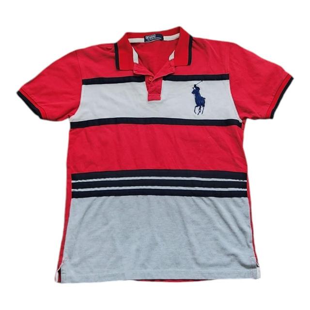 Ralph Lauren Men's Polo shirt - Grey/Red - M on Productcaster.