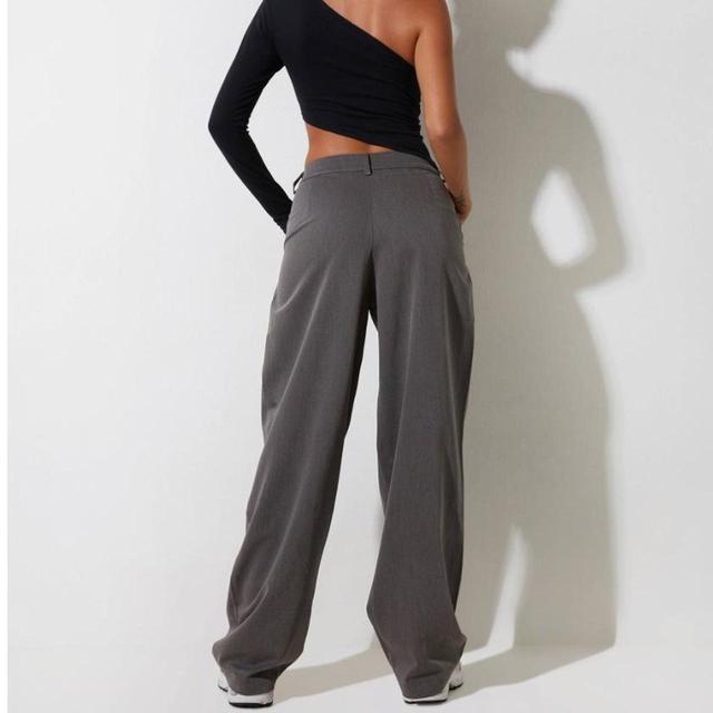 Motel Women's Straight leg Trousers - Grey - 25" on Productcaster.