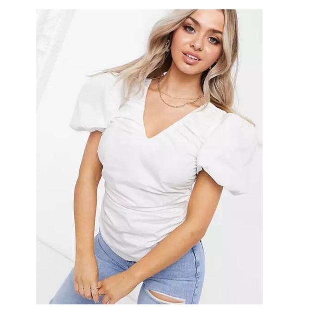 Missguided Women's Blouse - White - 16 on Productcaster.