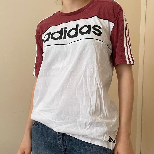 Adidas Women's T-shirt - White/Red - 10 on Productcaster.