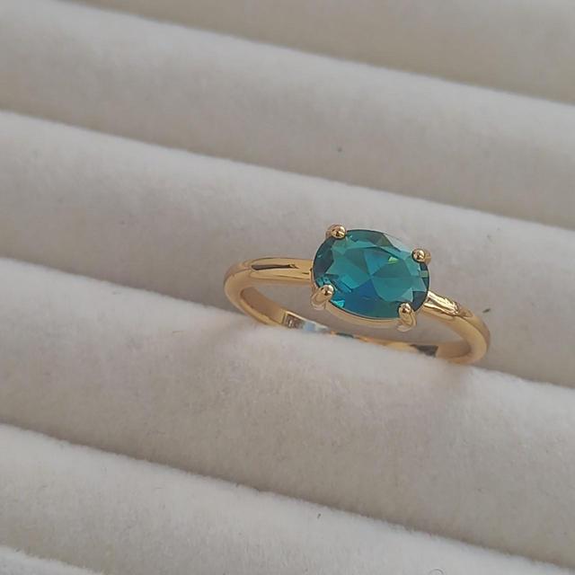 Vintage Women's Ring - Green on Productcaster.