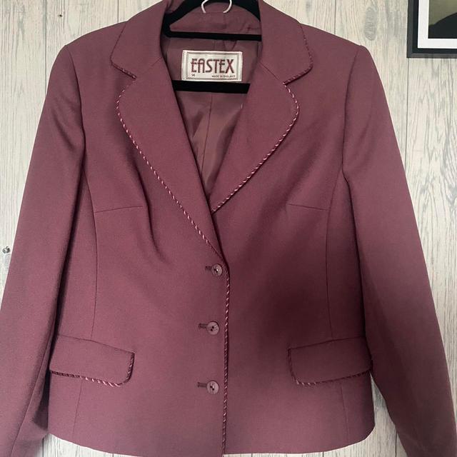 Women's Blazer Jacket - Burgundy/Red - L on Productcaster.