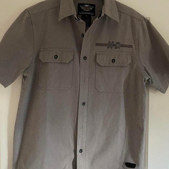 Harley Davidson Men's Shirt - Grey - M on Productcaster.